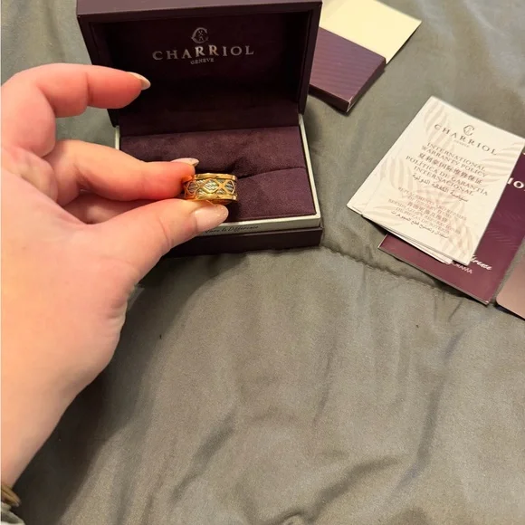 Charriol Two-Tone rose gold Cable Ring - Picture 1 of 6